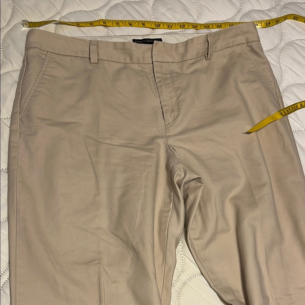 Banana Republic Martin Fit Wide Leg Tan Pants